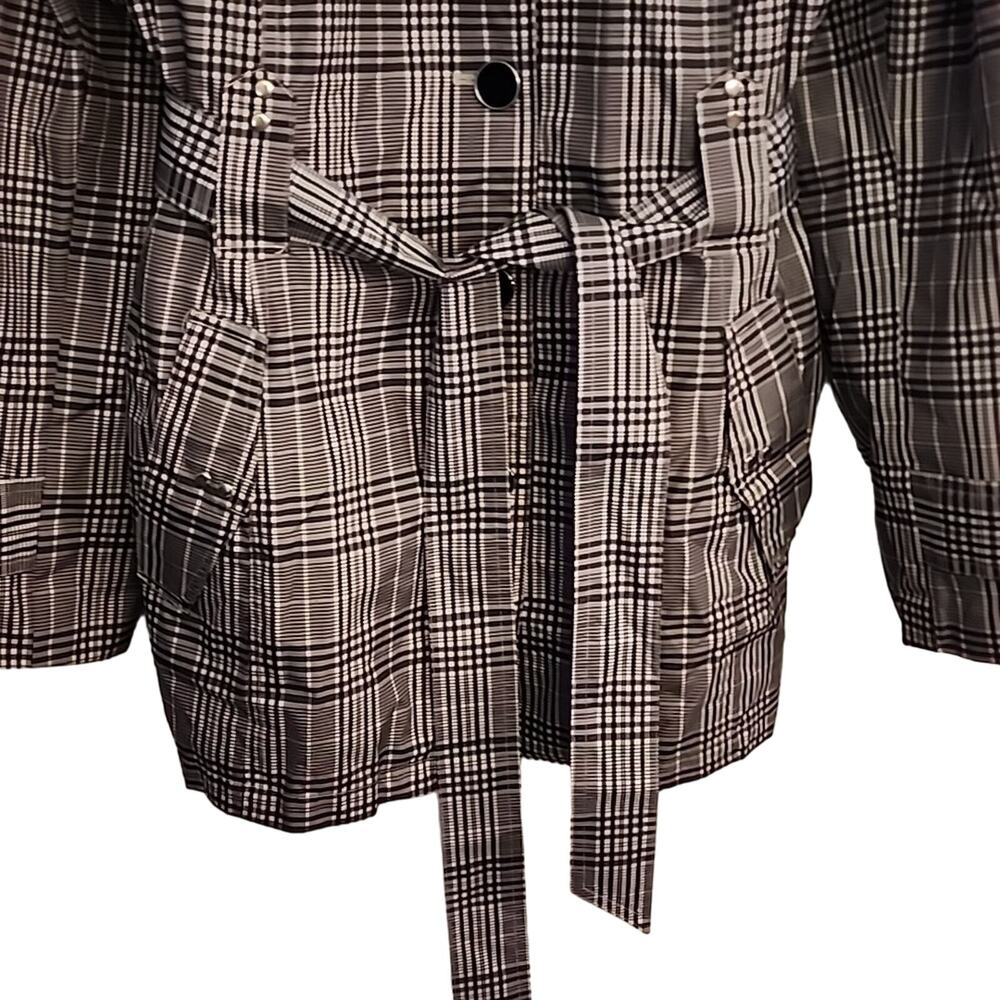 Laura Scott Plaid Trench Coat, XL - Picture 2 of 8